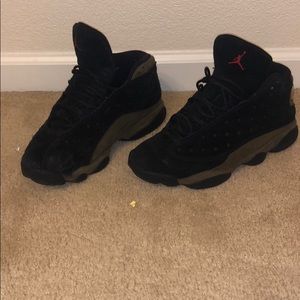 Olive 13 slight rip on right shoe still wearable